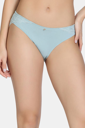 Buy Zivame La Flamme Low Rise Full Coverage Bikini Panty - Grey Mist
